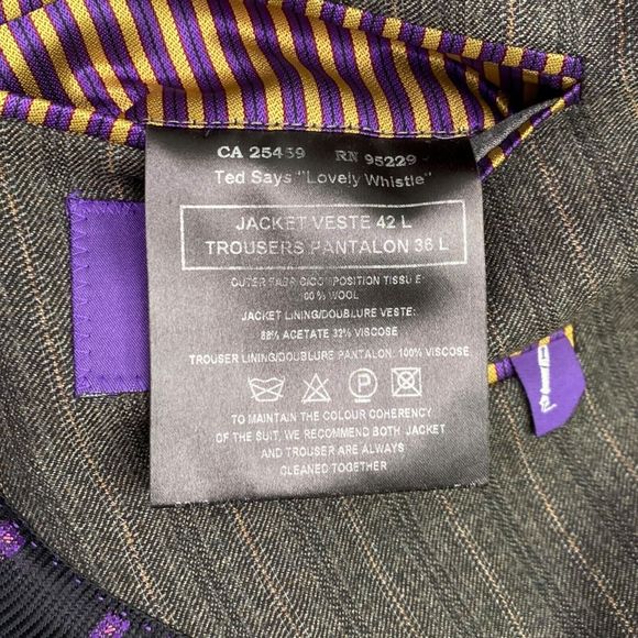 Ted Baker London Men's 42L Endurance Wool Striped Blazer Sport Jacket Brown - Picture 14 of 16